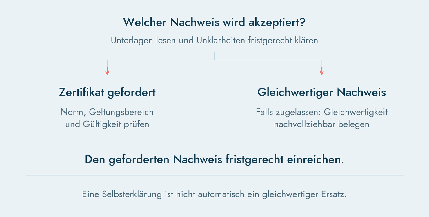 Gleichwertige Nachweise zum ISO-Zertifikat in Ausschreibungen prüfen