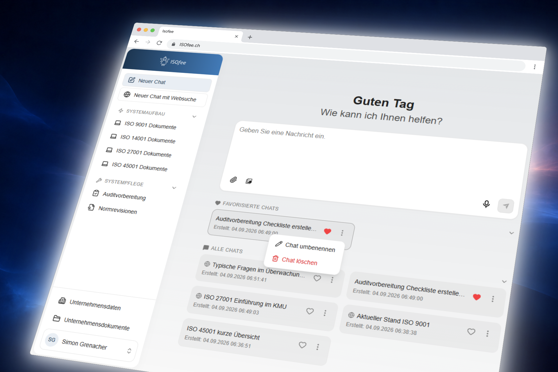 ISOfee - ISOfee-Chat - Konkrete Fragen zu Ihrer täglichen ISO-Arbeit