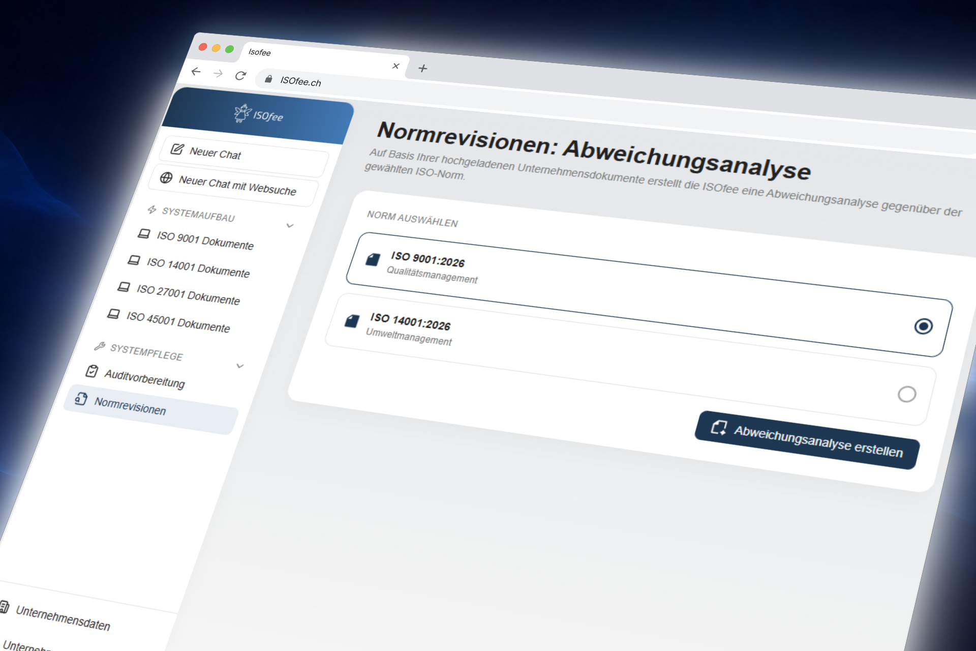 ISOfee - Normrevisionen - Änderungen erkennen - System gezielt aktualisieren