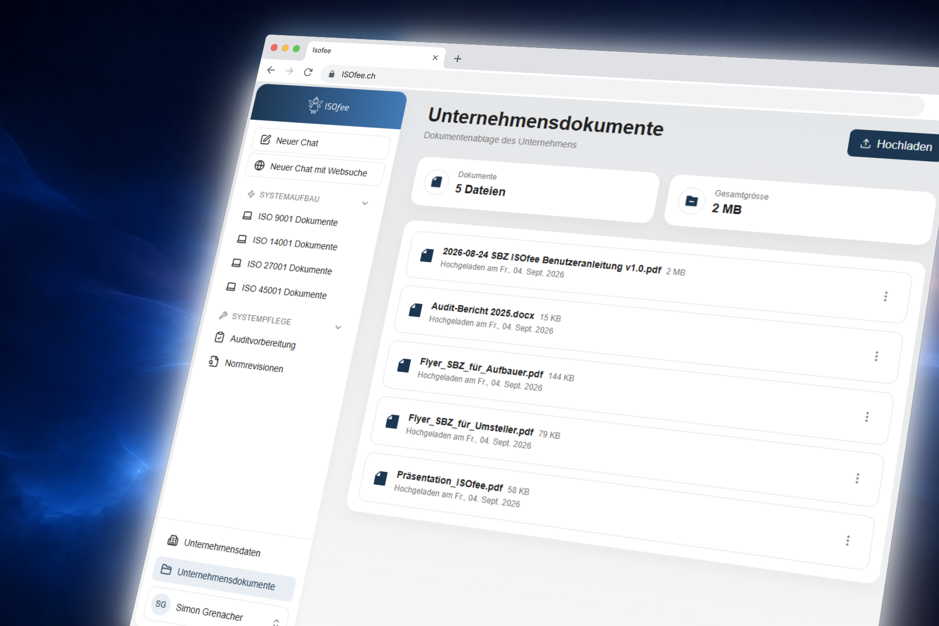 ISOfee - Unternehmensdokumente - Zentral ablegen - Direkt weiterverwenden