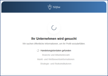 ISOfee - Unternehmensdaten werden gesucht